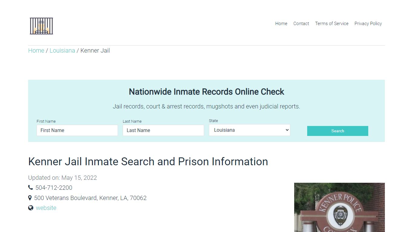 Kenner Jail Inmate Search, Visitation, Phone no. & Mailing ...